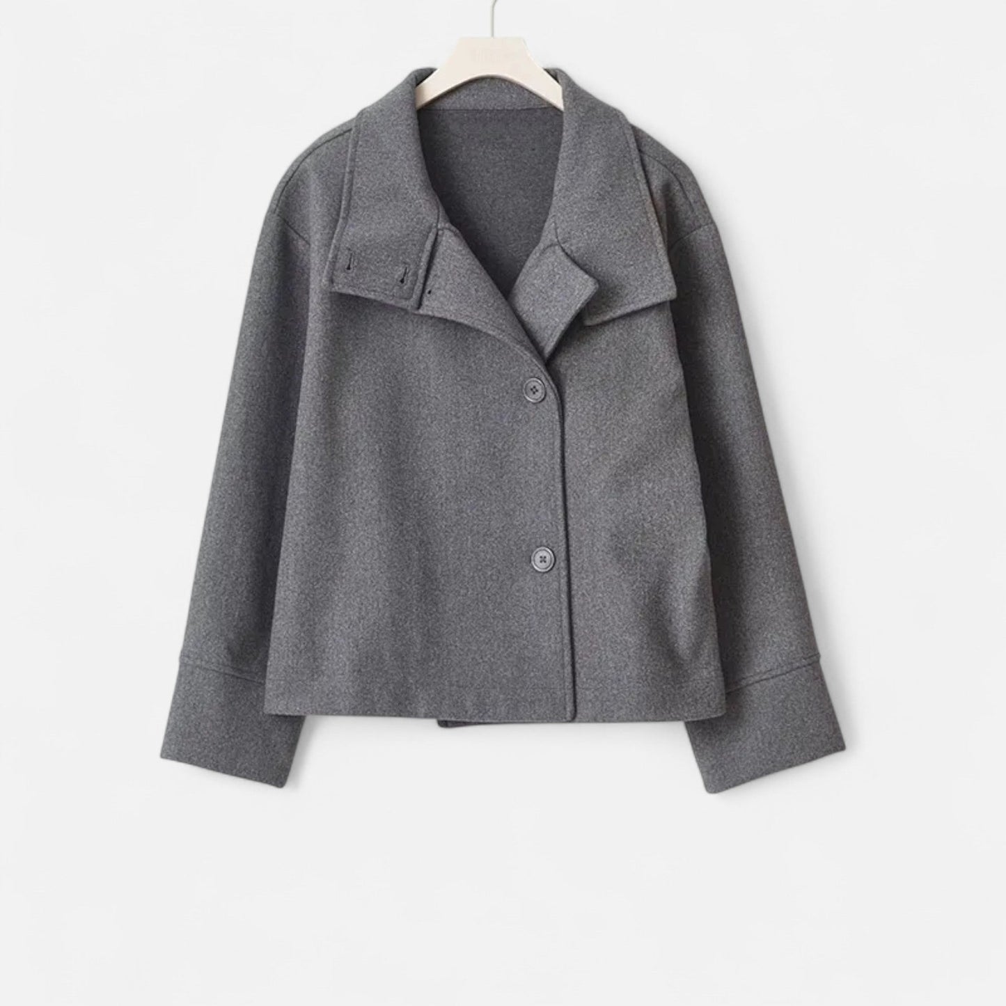 Women’s High Neck Short Winter Coat | Double Breasted Design