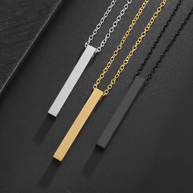 Valcien | Titanium Steel Long Necklace – Simple Hip-Hop Pendant, Fashionable Cold Style Gift Accessory