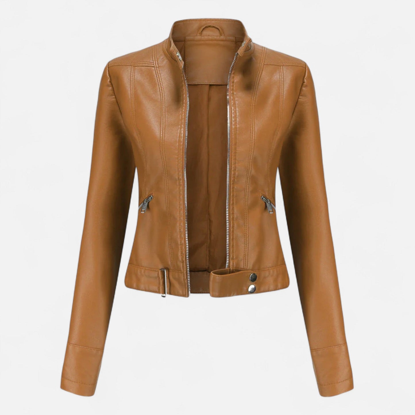 Women’s Winter Motor Jacket | Modern Zip-Up Style