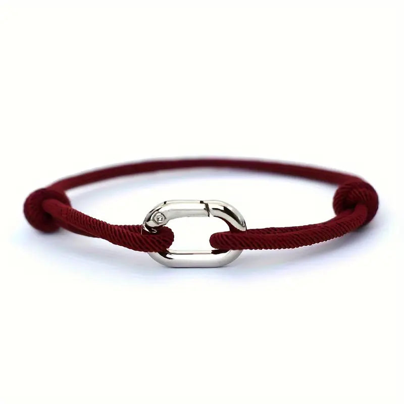 Valcien | 3mm Thin Rope Bracelet for Men – Handmade Macrame Sliding Knot Friendship Jewelry