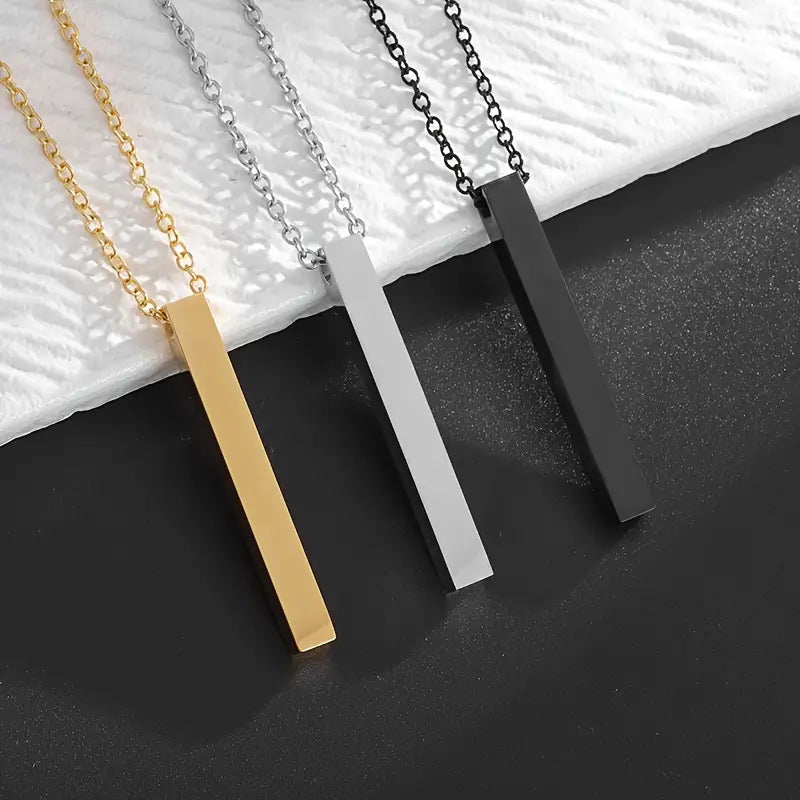 Valcien | Titanium Steel Long Necklace – Simple Hip-Hop Pendant, Fashionable Cold Style Gift Accessory