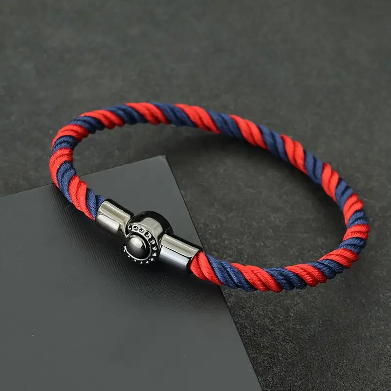 Valcien | Men’s Braided Nautical Bracelet – Durable Nylon Rope & Magnetic Clasp, Ideal Gift for Him