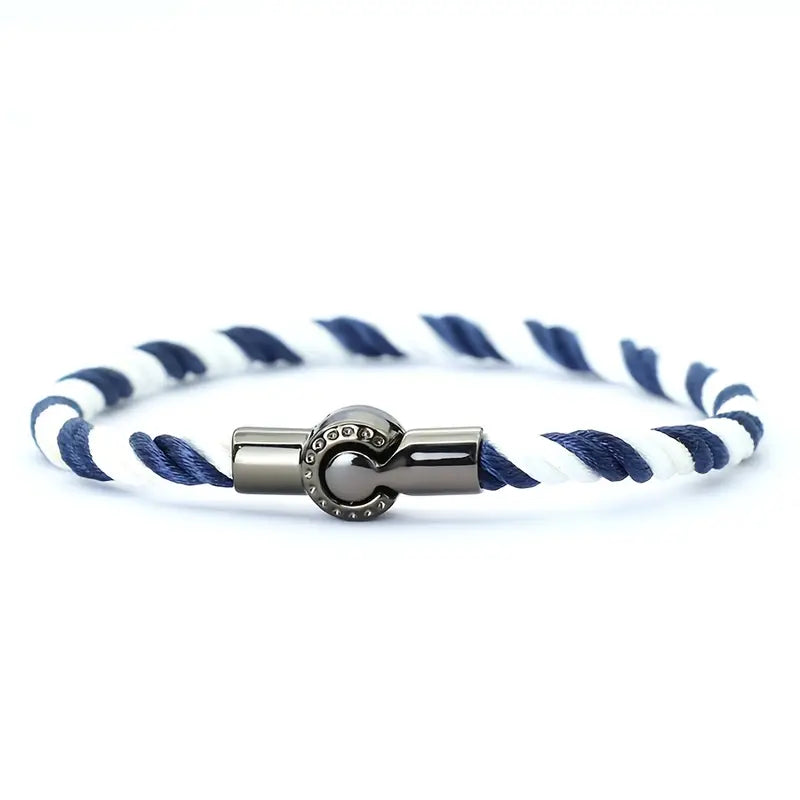 Valcien | Men’s Braided Nautical Bracelet – Durable Nylon Rope & Magnetic Clasp, Ideal Gift for Him