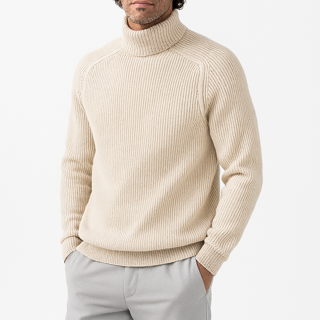 Men’s Turtle Roll Neck Sweater – Modern Silhouette, Timeless Elegance