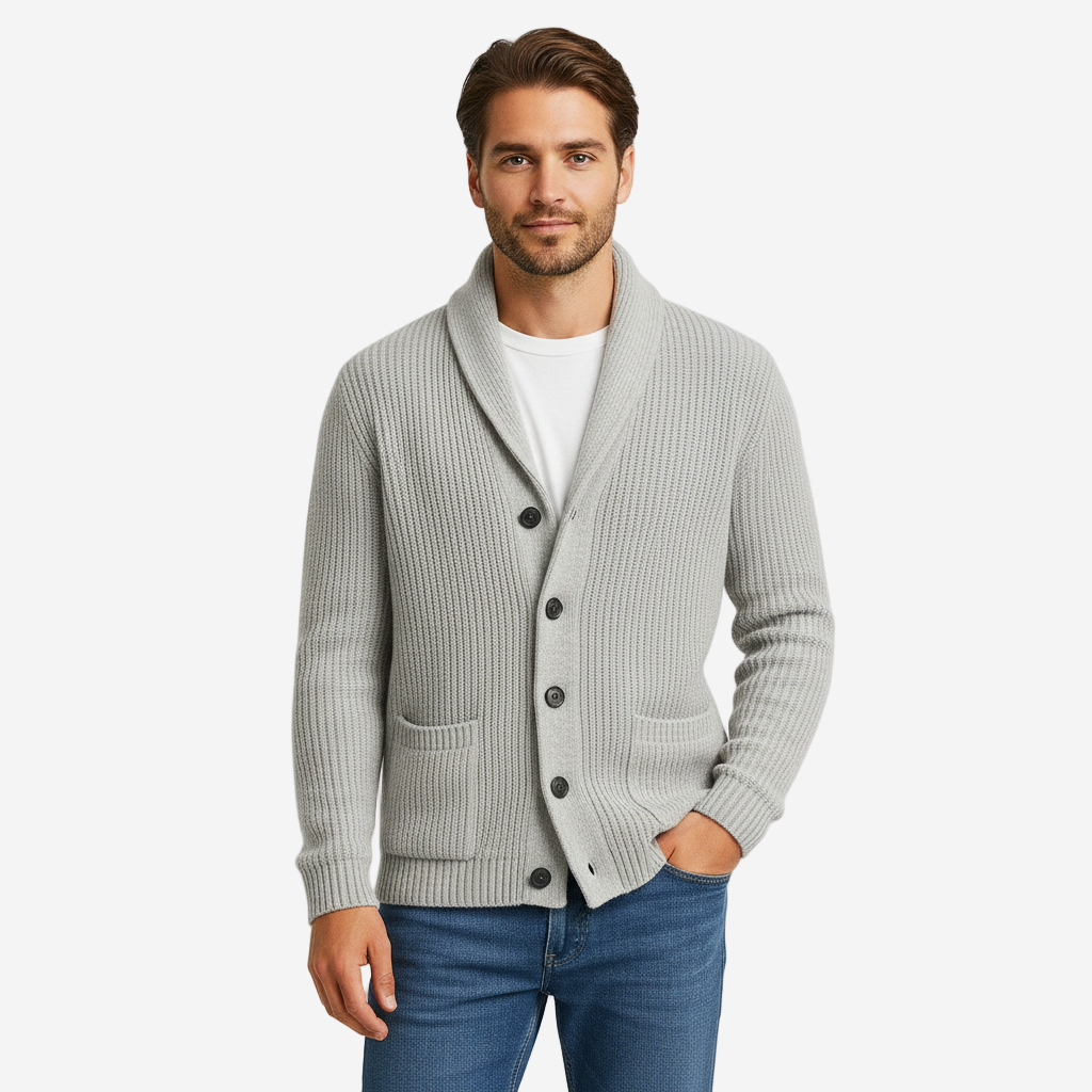 Men’s Knitted Cardigan | Classic Button-Up Sweater