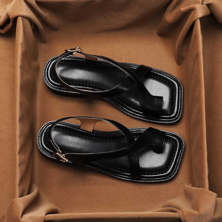 Valcien | Italian Leather Cross Sandals