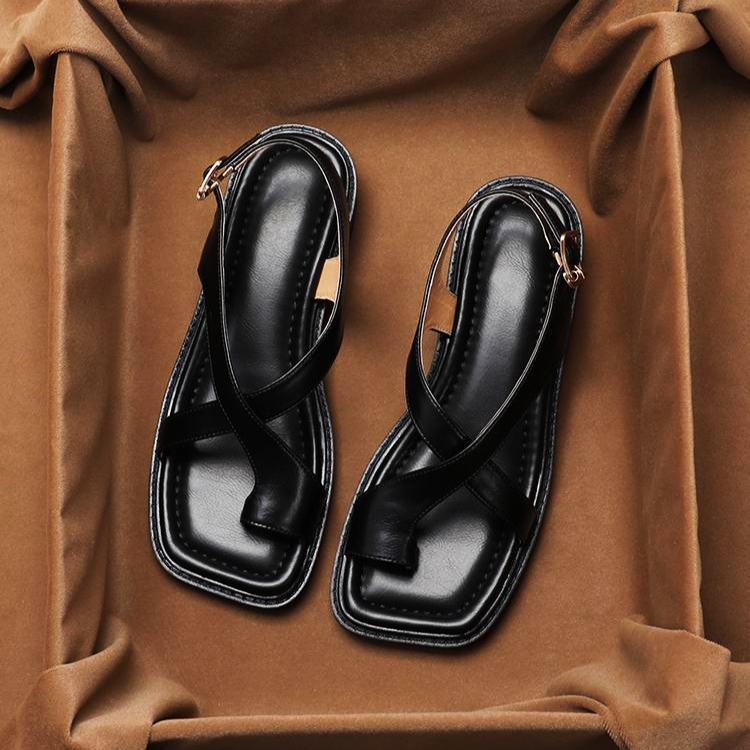 Valcien | Italian Leather Cross Sandals