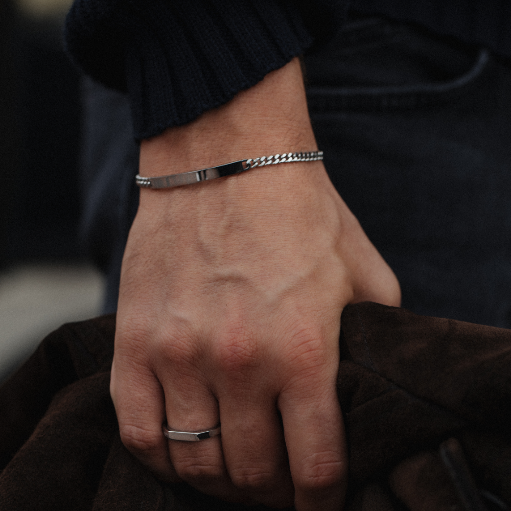 Men's Classic Wear Bracelet Silver
