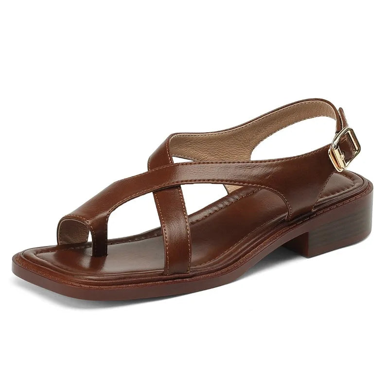 Valcien | Italian Leather Cross Sandals