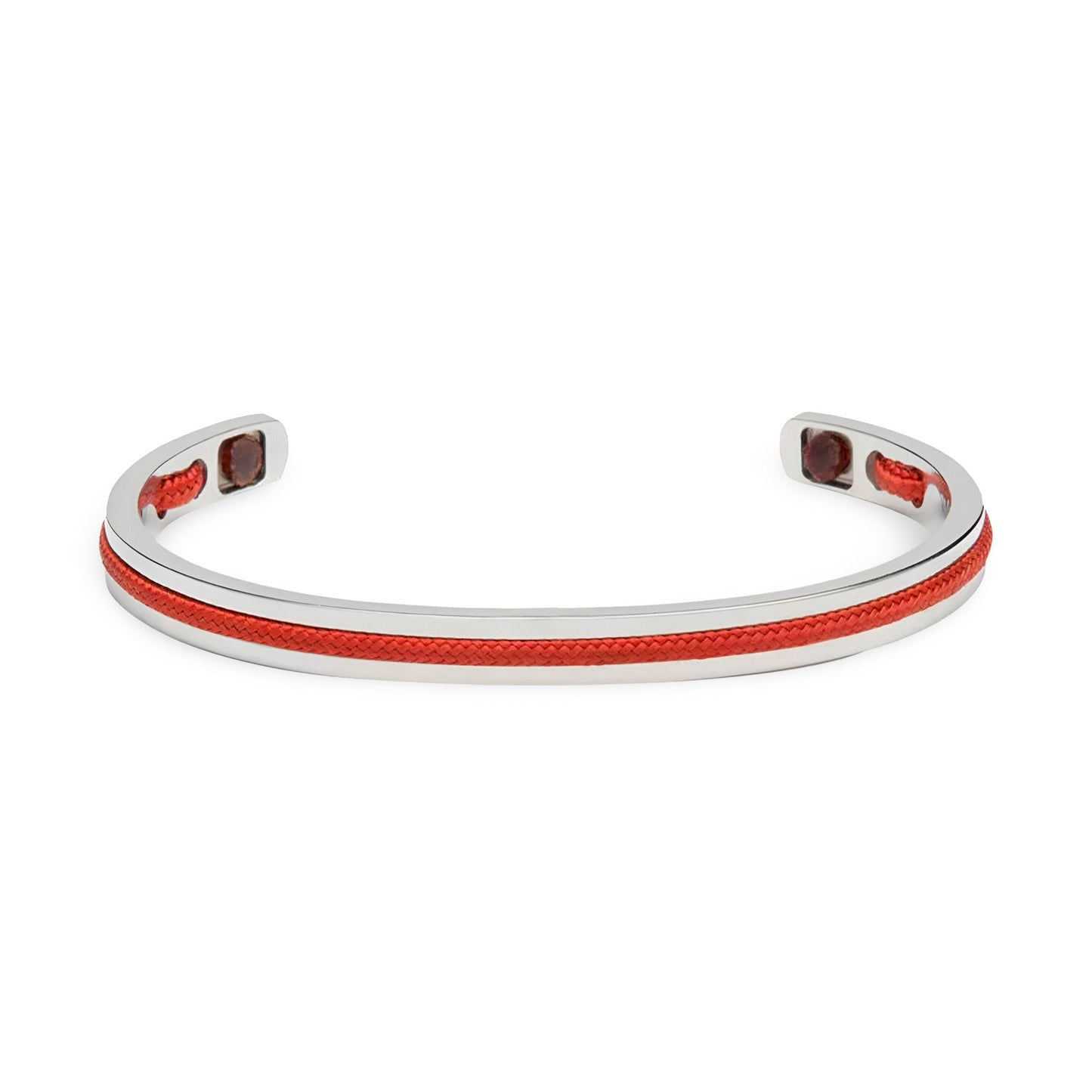 Valcien | Personalized Stainless Steel Cuff Bracelet With Integrated Cord