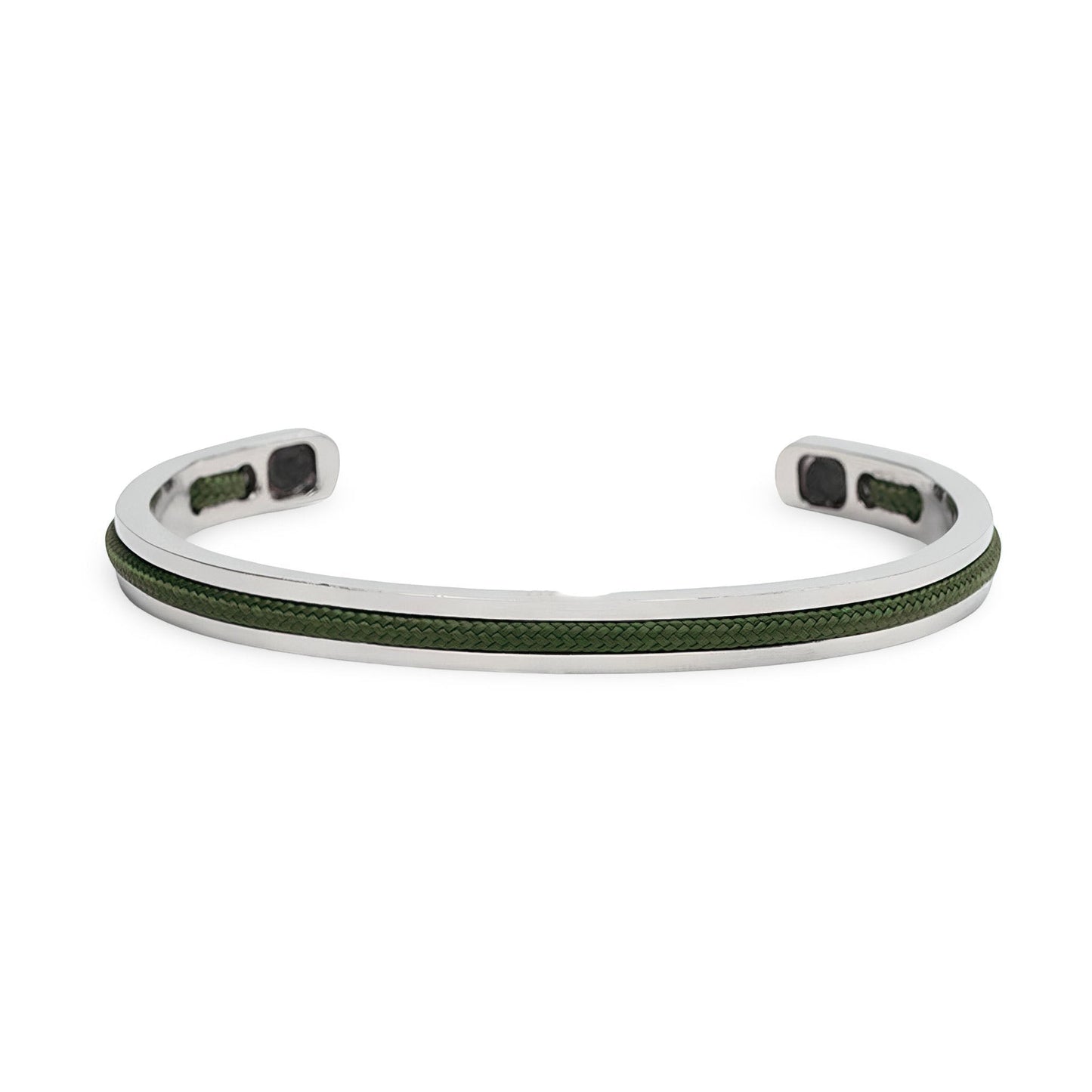 Valcien | Personalized Stainless Steel Cuff Bracelet With Integrated Cord