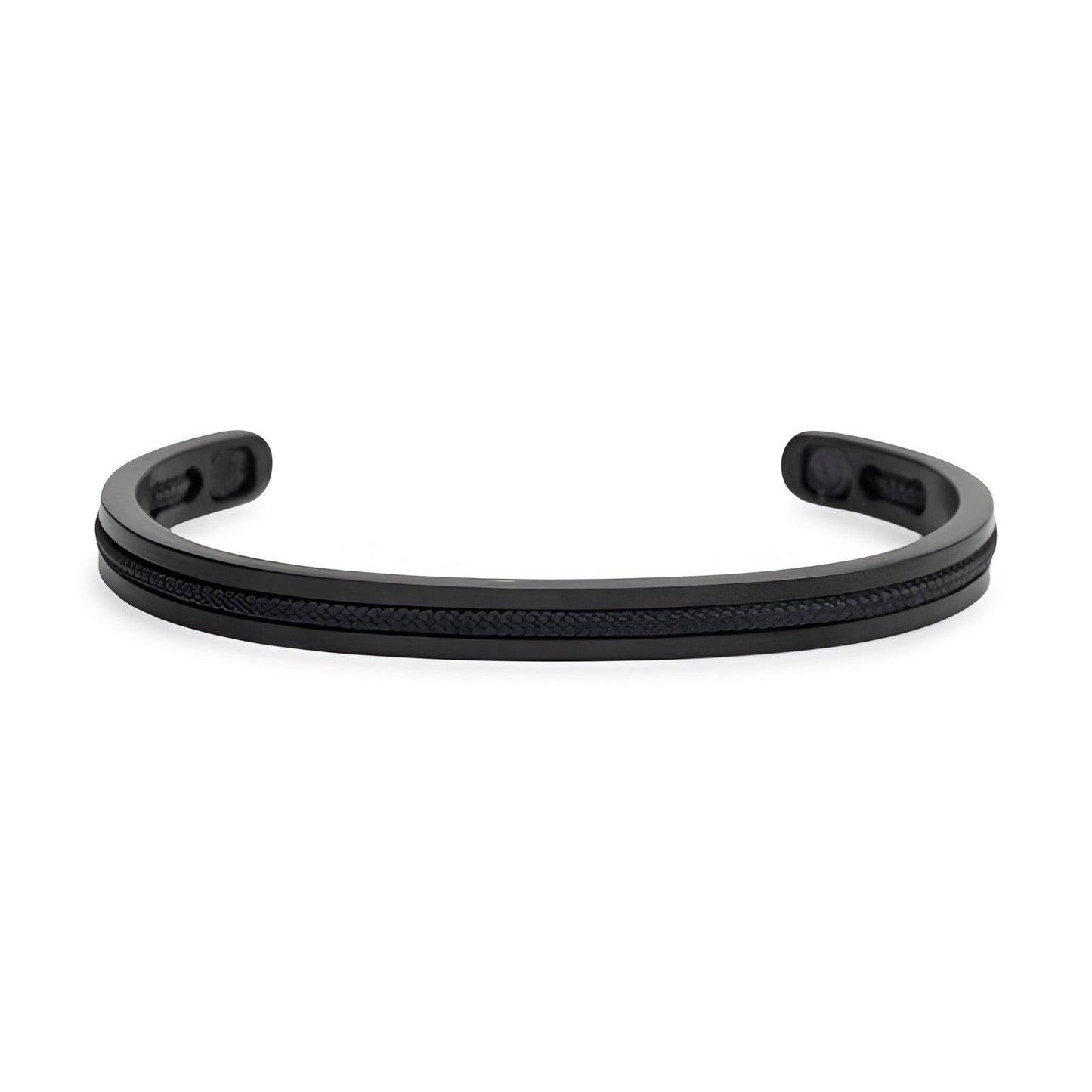 Valcien | Personalized Stainless Steel Cuff Bracelet With Integrated Cord