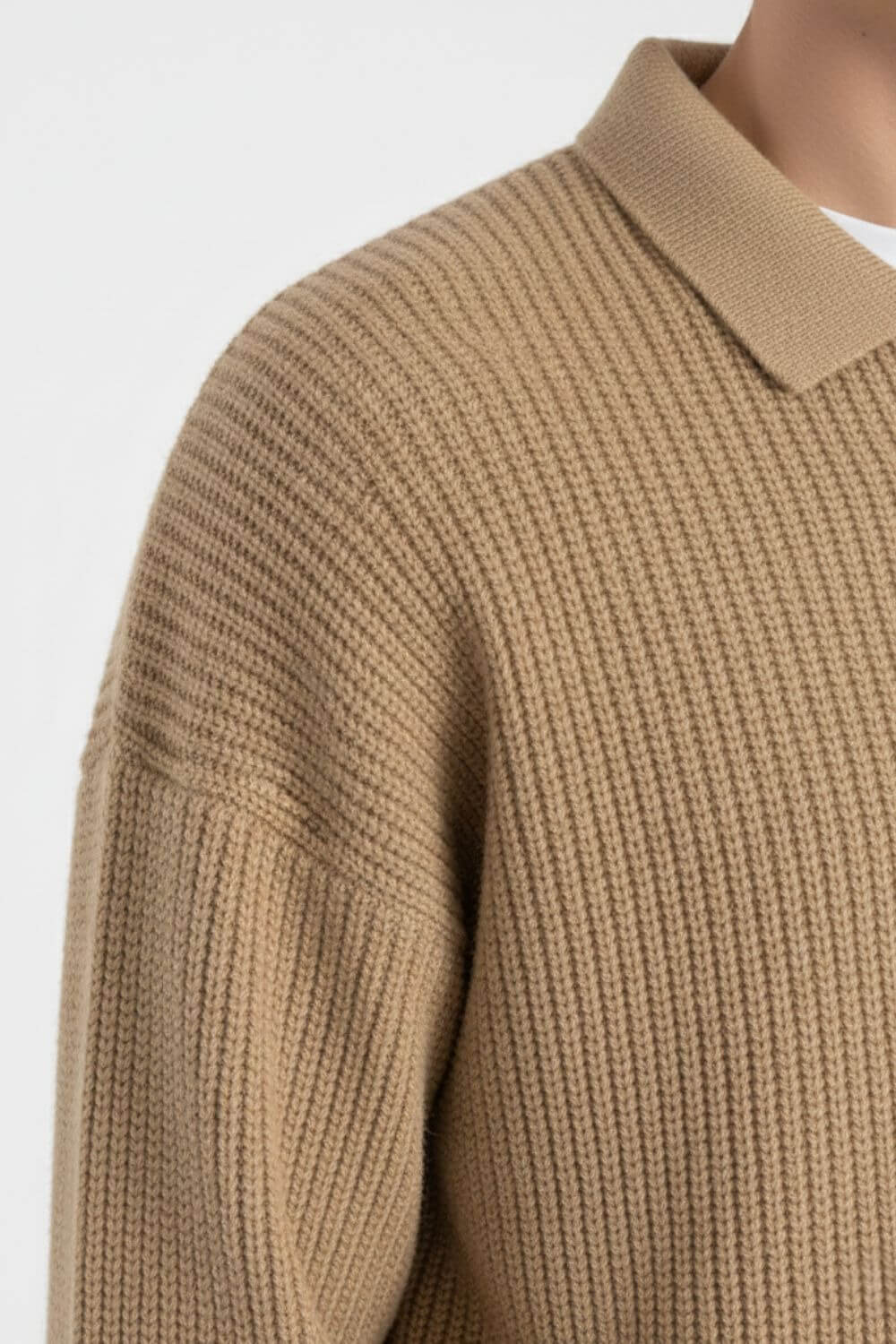 Valcien | Men’s Knitted Jumper – Loose Polo Collar Autumn Winter