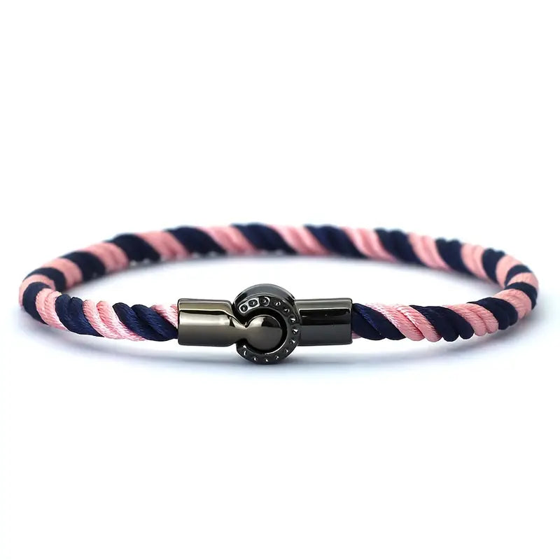 Valcien | Men’s Braided Nautical Bracelet – Durable Nylon Rope & Magnetic Clasp, Ideal Gift for Him