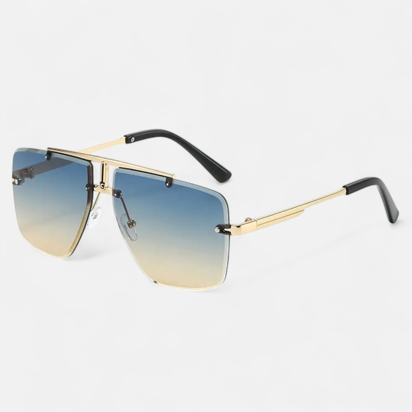 Valcien | Punk Square Frame Sunglasses – Retro Edge, UV Protection for Travel & Beachwear