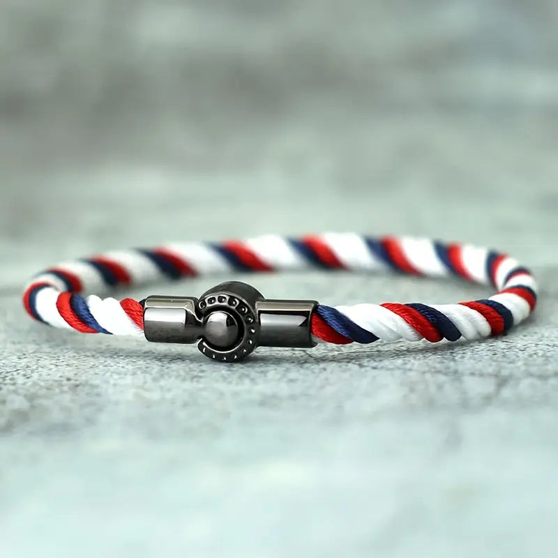 Valcien | Men’s Braided Nautical Bracelet – Durable Nylon Rope & Magnetic Clasp, Ideal Gift for Him