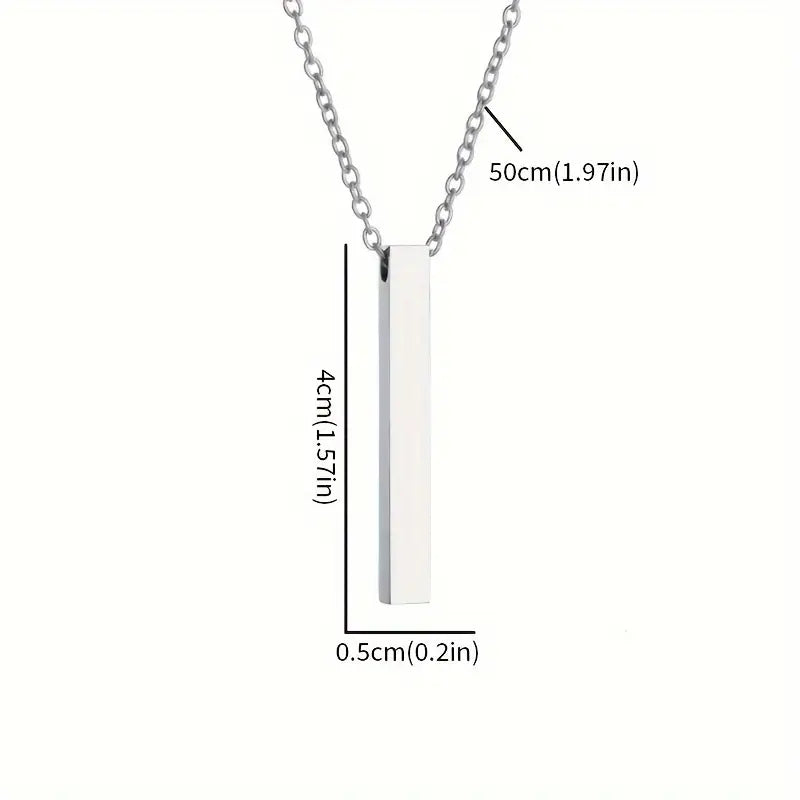 Valcien | Titanium Steel Long Necklace – Simple Hip-Hop Pendant, Fashionable Cold Style Gift Accessory