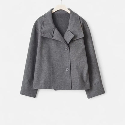 Women’s High Neck Short Winter Coat | Double Breasted Design
