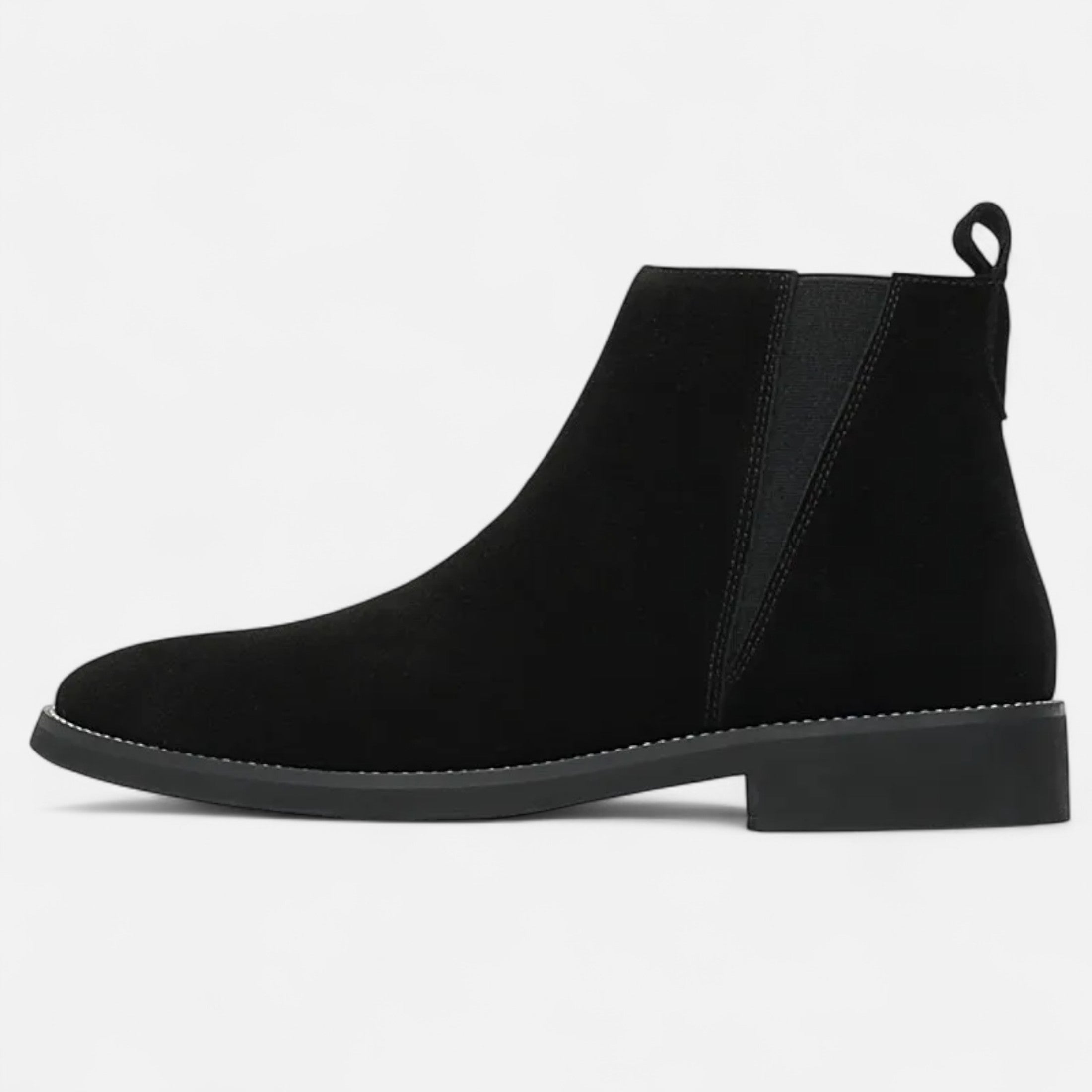 Valcien | Men’s British Suede Mid-Cut Zipper Boots