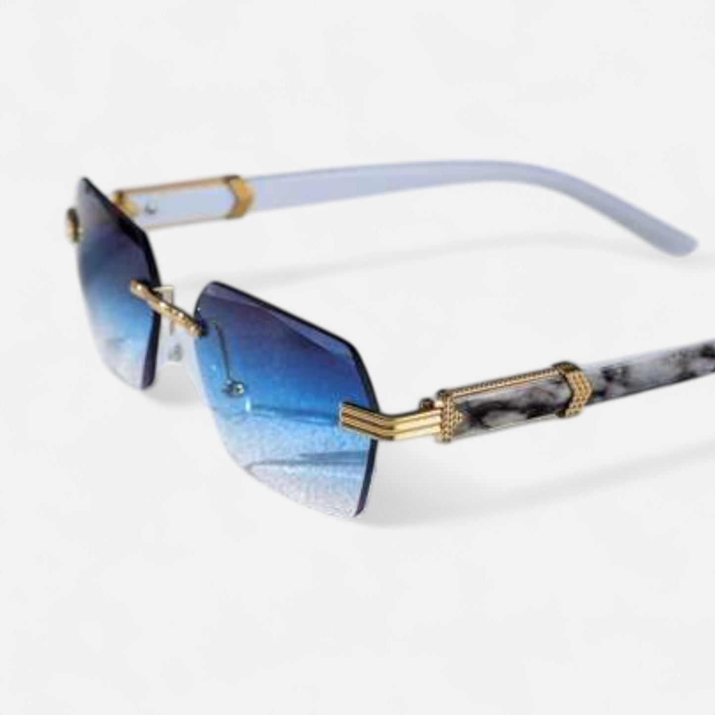 Valcien | Unisex Geometric Rimless Sunglasses – Modern Simplicity, Everyday Edge