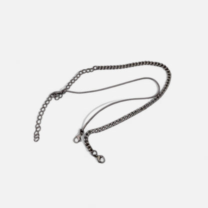 Valcien | Men's Minimalist Bracelet Set – Silver-Tone Steel, Sporty Versatility (2pcs)