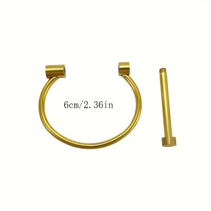 Valcien | Sleek U-Shaped Horseshoe Bracelet – Stainless Steel, Smooth Polished Finish