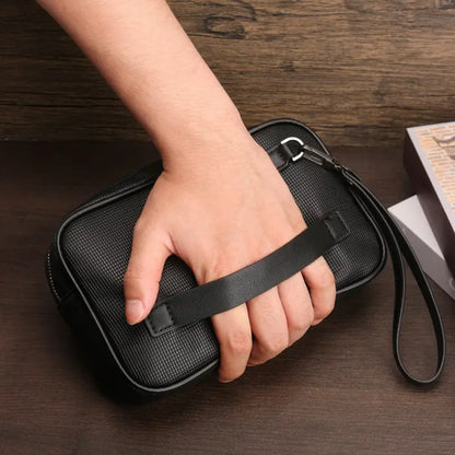 Valcien | Men's Travel Clutch Wallet – Large Capacity PU Leather Commuter Handbag