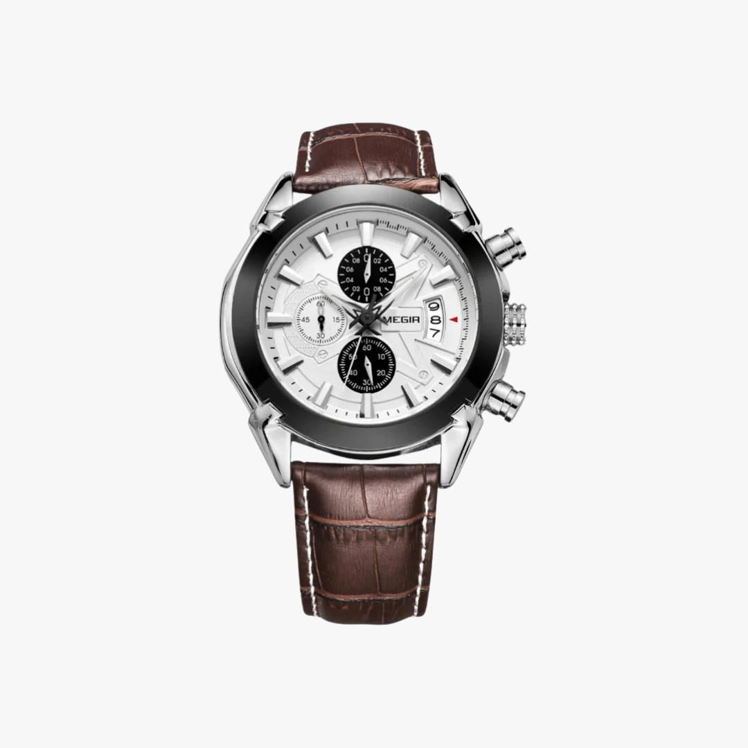 Megira Chrono Men’s Watch – Stainless Steel Chronograph Timepiece