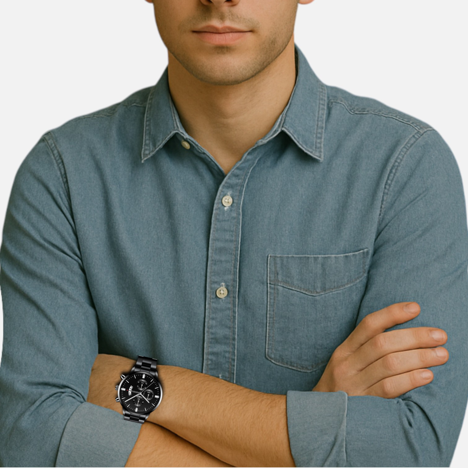 Valcien | Black Luxury Watch – Refined Precision, Bold Monochrome Design