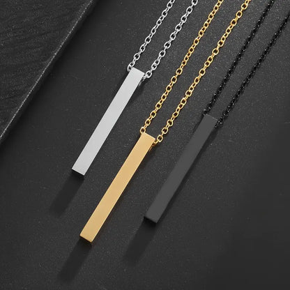 Valcien | Titanium Steel Long Necklace – Simple Hip-Hop Pendant, Fashionable Cold Style Gift Accessory