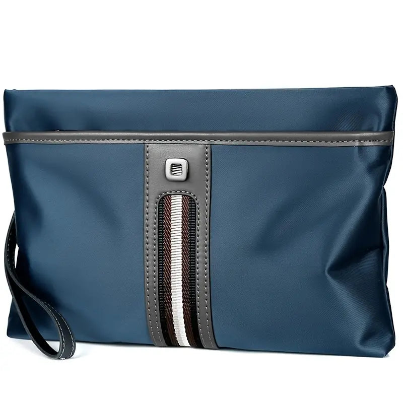 Valcien | Men’s Business Envelope Clutch – Large Capacity Oxford Handbag with Wrist Strap for Cards & Phone