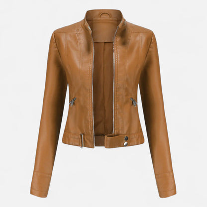 Women’s Winter Motor Jacket | Modern Zip-Up Style