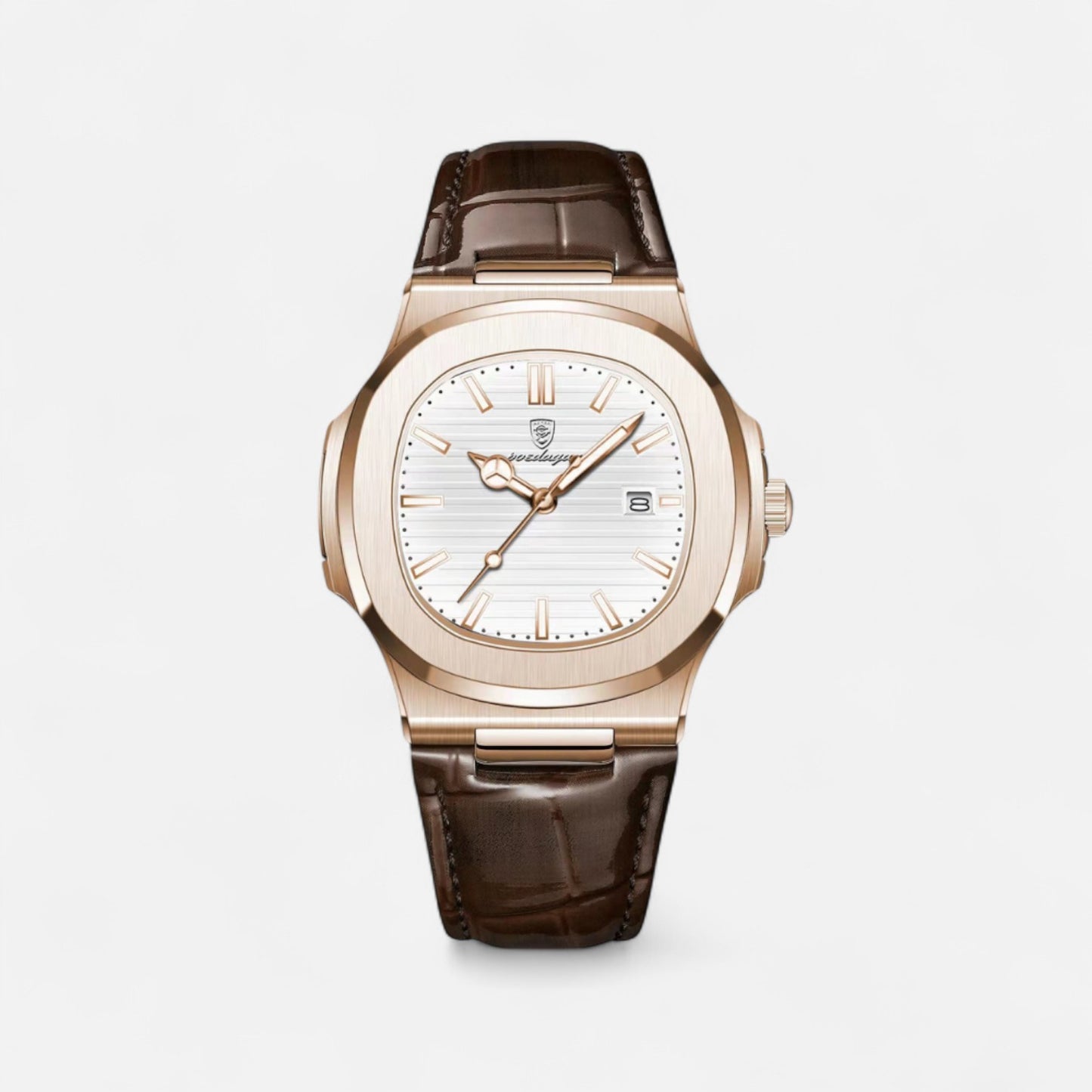 Valcien | Men's Chronograph Leather Watch – Elegant Detailing, Adjustable Strap