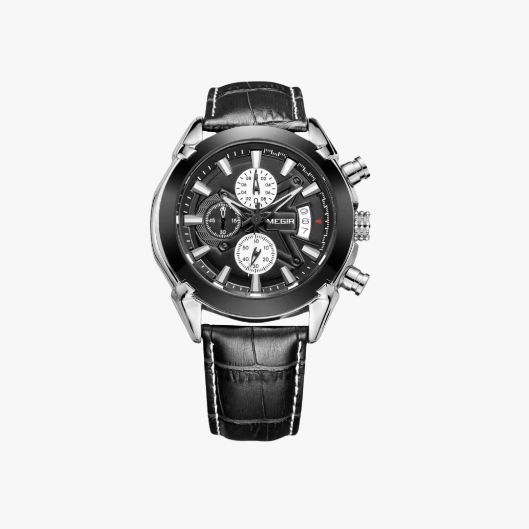 Megira Chrono Men’s Watch – Stainless Steel Chronograph Timepiece