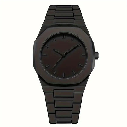 Valcien | Black Men's Business Quartz Watch – Lightweight Plastic Build, Round Dial Pointer Display
