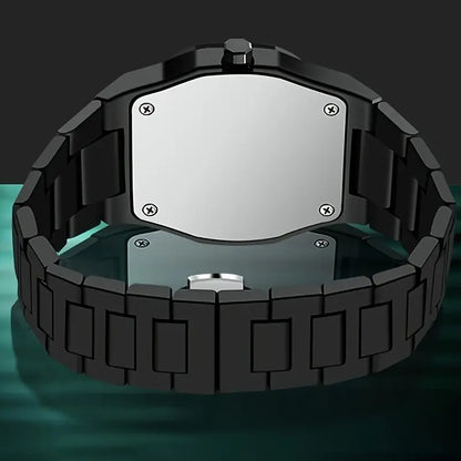 Valcien | Black Men's Business Quartz Watch – Lightweight Plastic Build, Round Dial Pointer Display