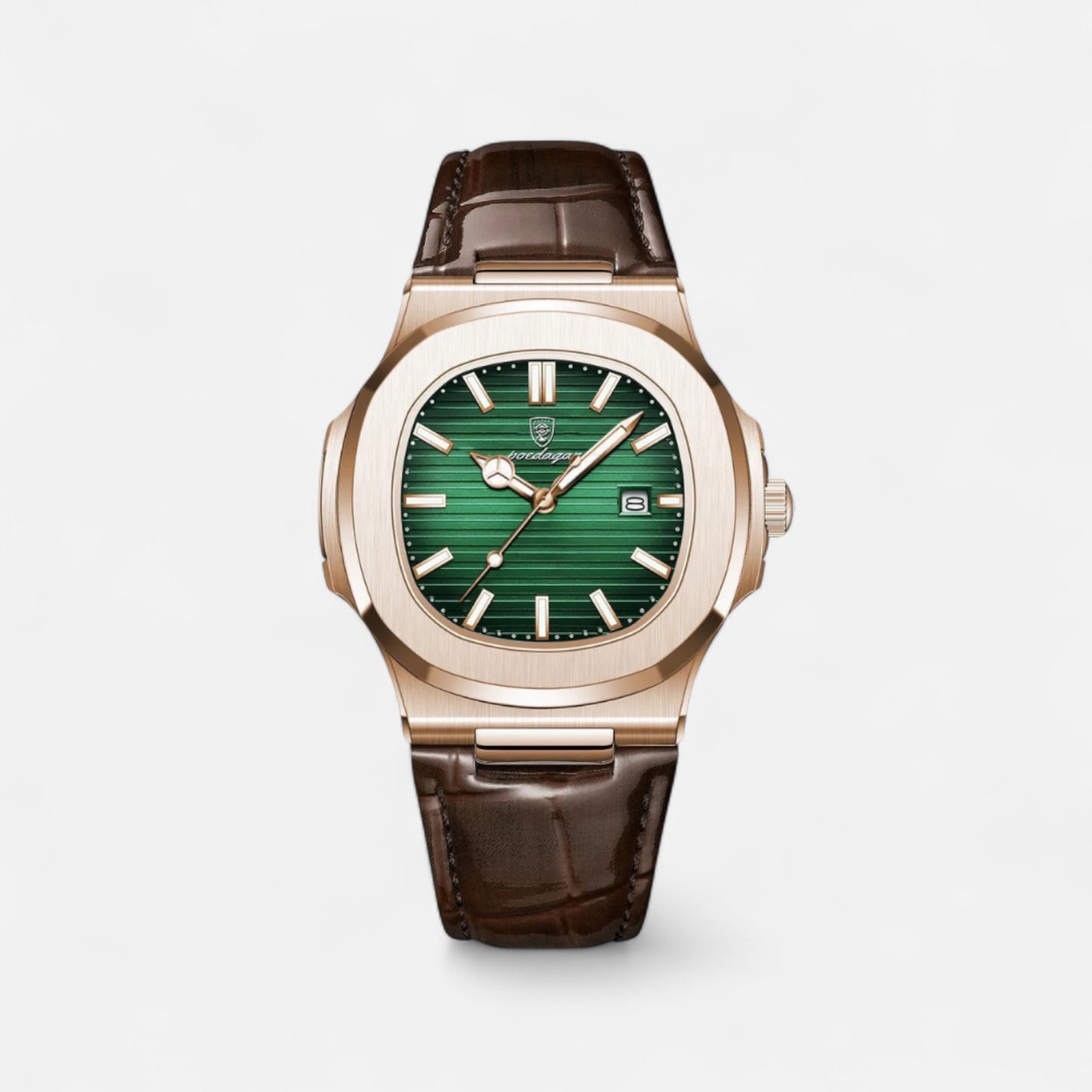 Valcien | Men's Chronograph Leather Watch – Elegant Detailing, Adjustable Strap