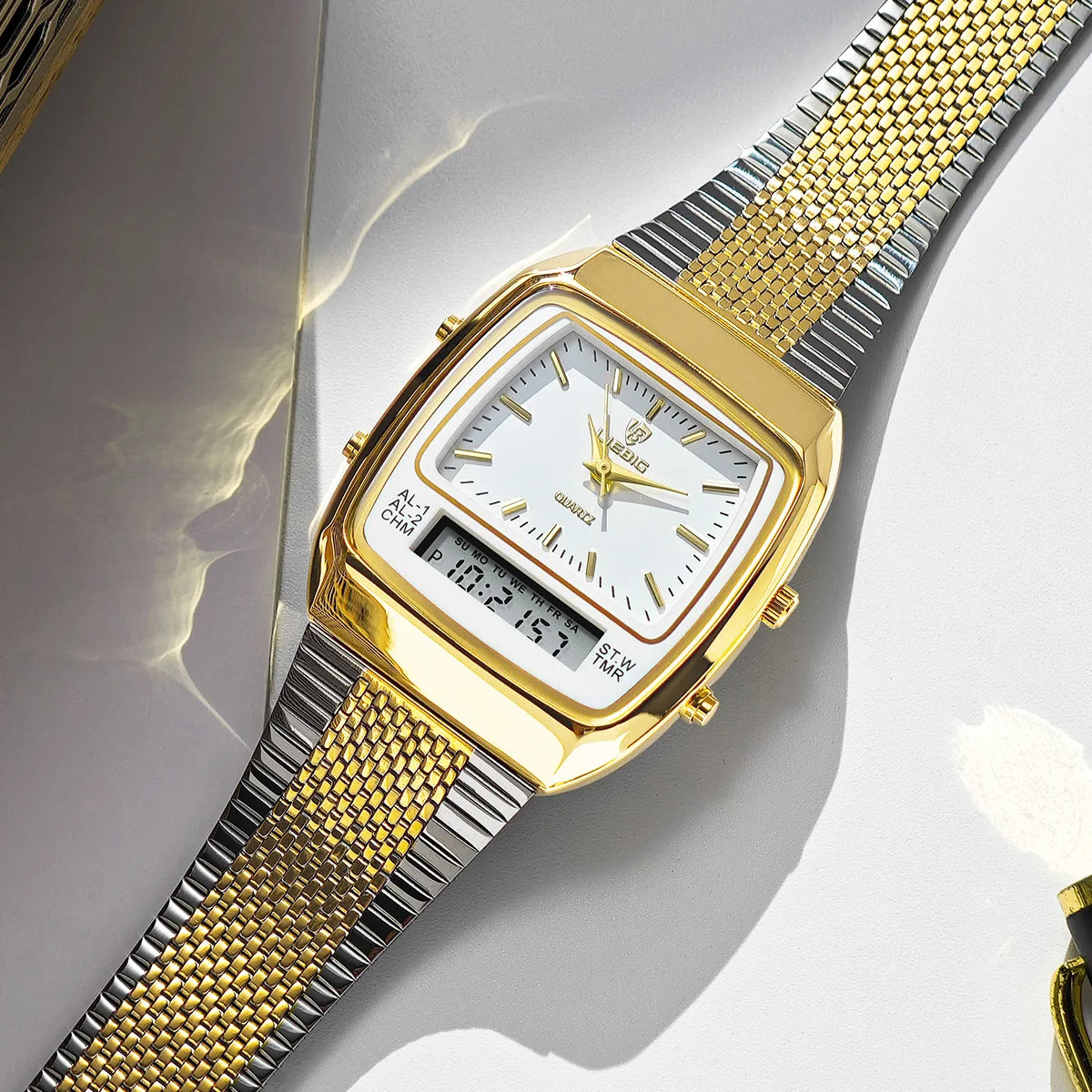 Luxury Legacy Hybrid Watch – Analog-Digital Men's Timepiece