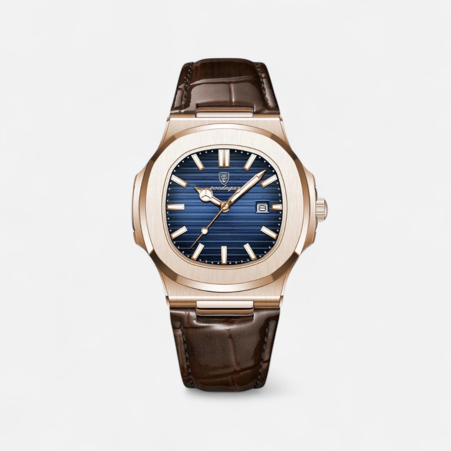 Valcien | Men's Chronograph Leather Watch – Elegant Detailing, Adjustable Strap