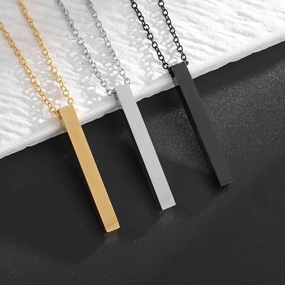 Valcien | Titanium Steel Long Necklace – Simple Hip-Hop Pendant, Fashionable Cold Style Gift Accessory