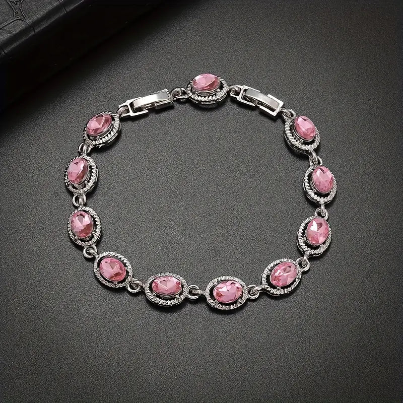 Valcien | Elegant Leaf Tennis Bracelet – Zirconia, Unisex Wedding & Party Jewelry