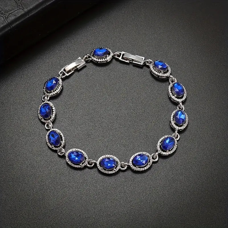 Valcien | Elegant Leaf Tennis Bracelet – Zirconia, Unisex Wedding & Party Jewelry