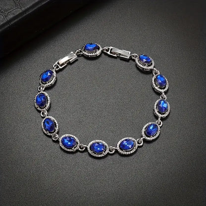 Valcien | Elegant Leaf Tennis Bracelet – Zirconia, Unisex Wedding & Party Jewelry