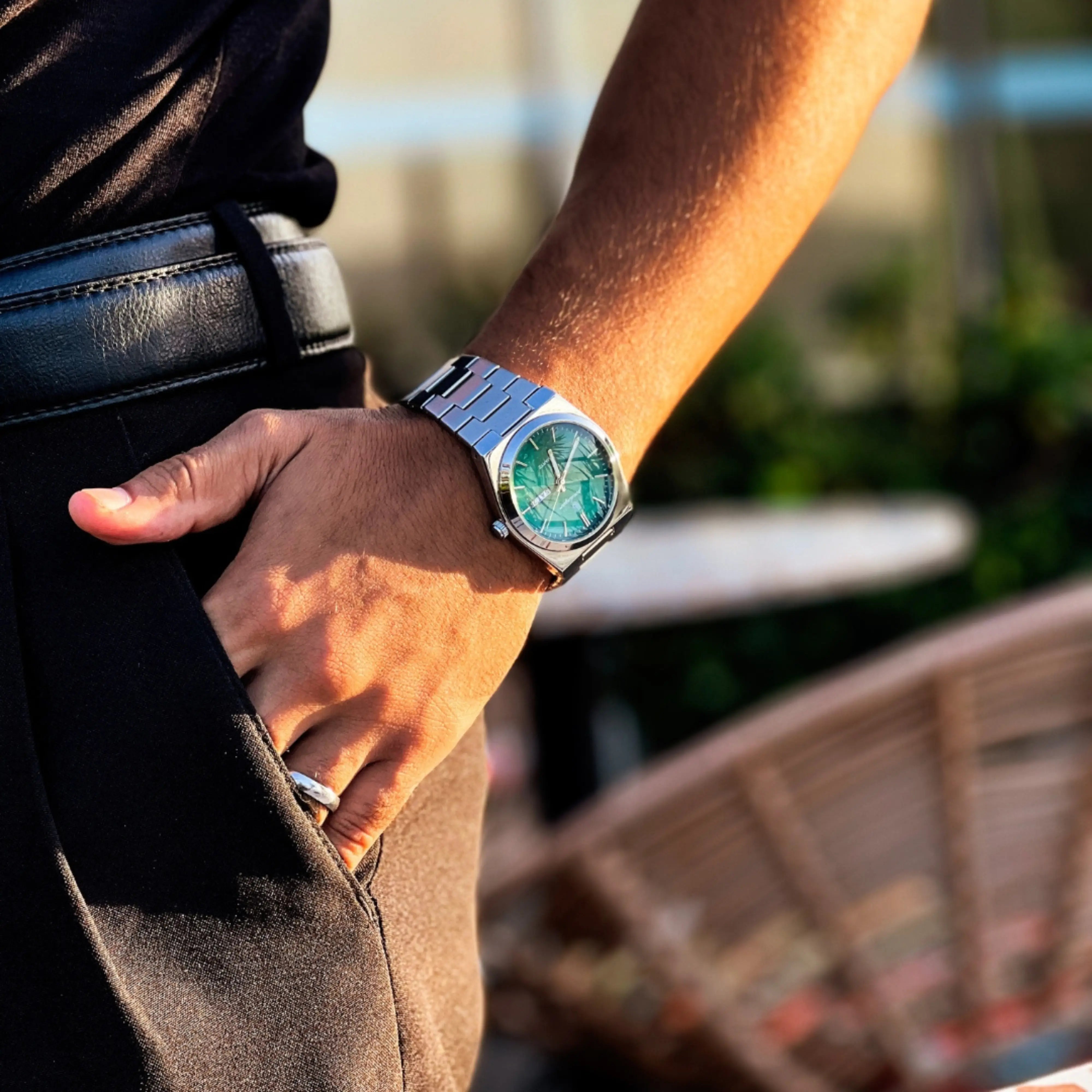 Prodagar Silver Classic | Men’s Stainless Steel Watch | Day-Date Display