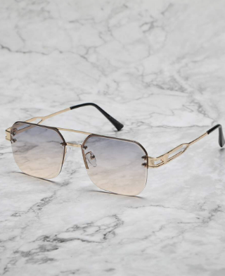 Valcien | Unisex Vintage Half-Rim Metal Eyeglasses – Stylish Streetwear Shades for Travel & Summer Looks