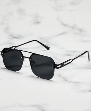 Valcien | Unisex Vintage Half-Rim Metal Eyeglasses – Stylish Streetwear Shades for Travel & Summer Looks