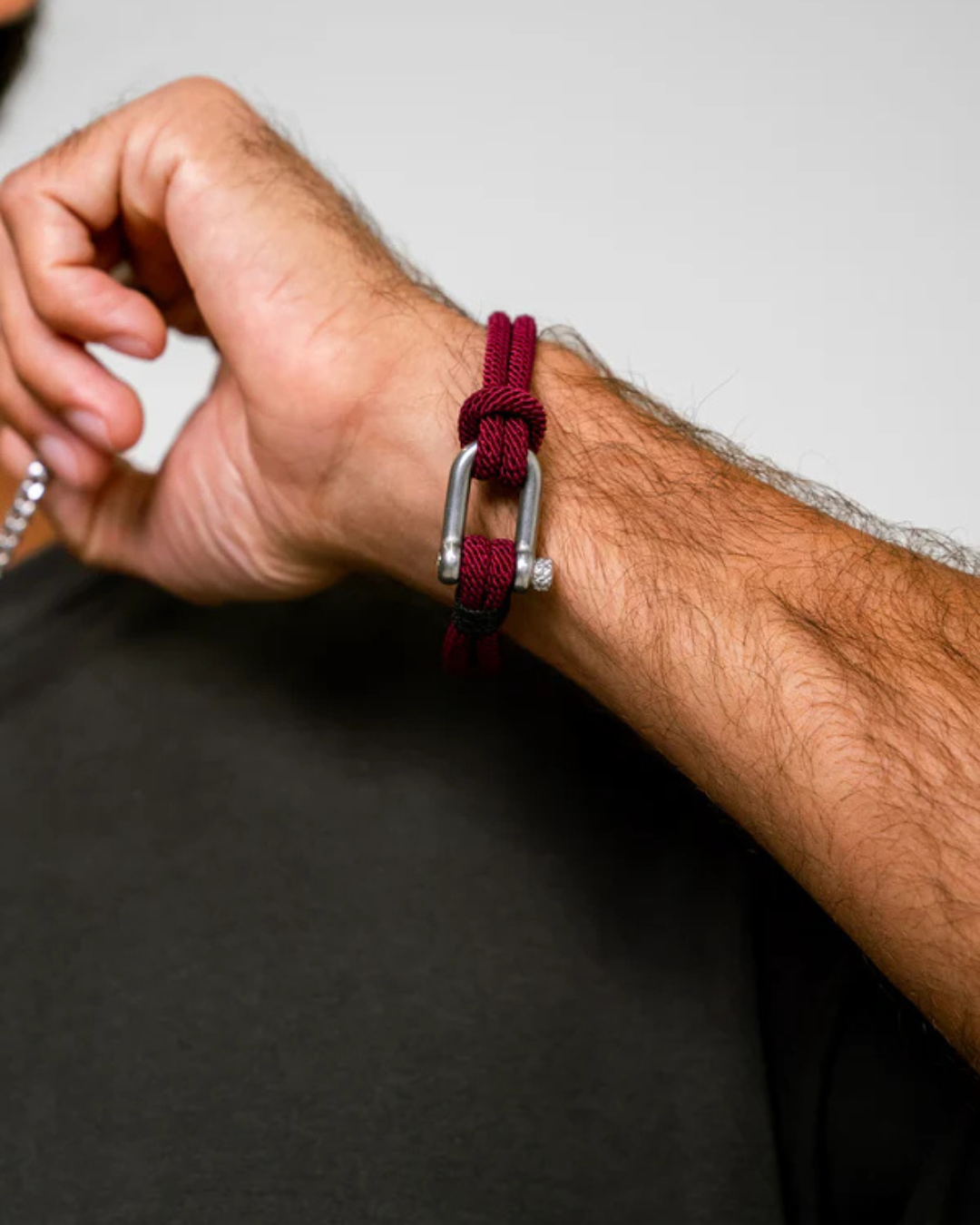 Crimson Anchor Men All Day Stainless Steel Bracelet