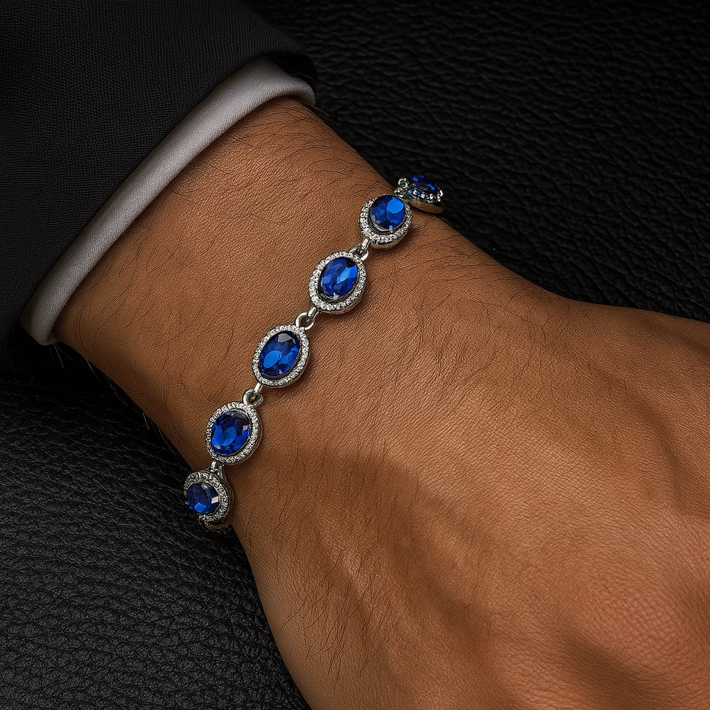 Valcien | Elegant Leaf Tennis Bracelet – Zirconia, Unisex Wedding & Party Jewelry
