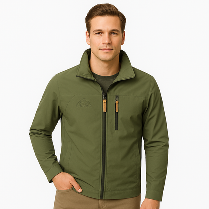 Men’s Zip-Up Jacket | Windproof Outdoor Travel Coat