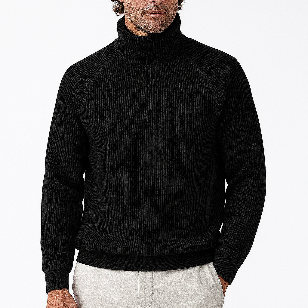 Men’s Turtle Roll Neck Sweater – Modern Silhouette, Timeless Elegance